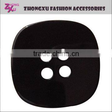 custom cheap promotion high quality 4 holes glossy big square button for coat
