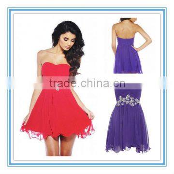 Best Selling Strapless A-line Purple Applique Suzhou Factory Custom Made Sexy Country Bridesmaid Dresses(AC-1004)