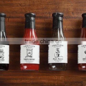 150ml glass hot sauce bottle with label