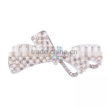 Hair Accessories Hairband 2015 Butterfly Crystal with Pearl Hairpin for Women Gift