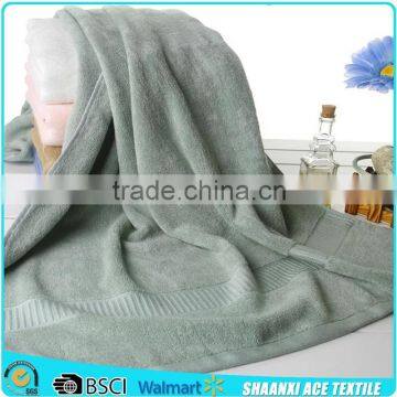 100% cotton high quality solid color satin terry thick bath towel