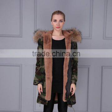 women jacket wholesale clothing manufacturers woman winter parka with raccoon fur trim hood                        
                                                                                Supplier's Choice