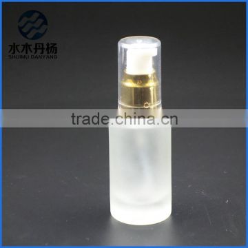 50ml pump sealing luxury frosted lotion glass bottle empty glass lotion bottle