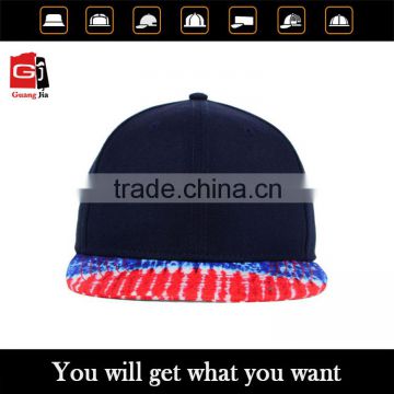 Guangjia cap manufacture custom printed brims snapback 3d embroidery snapback