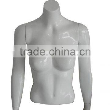 Half-body white display mannequins with hand