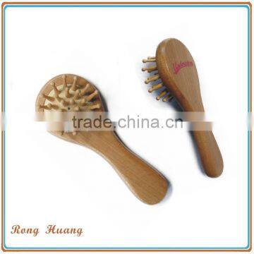 Mini wooden hair brush