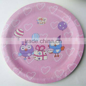 high quality custom printed disposable paper plate for party