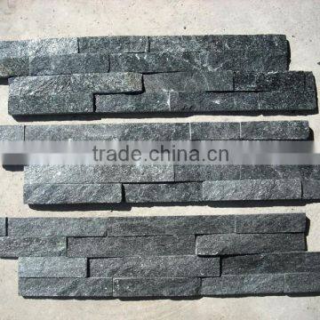 Chinese suppliers black quartz brick veneer cost stone fireplace designs