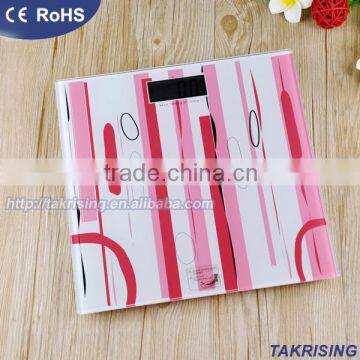 Color Printing Tempered Glass Cheap Bathroom Scale