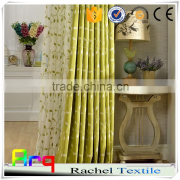 Spring style design Linen cotton embroidery fabric for Curtain livingroom window place