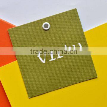 Embossed paper hang tags