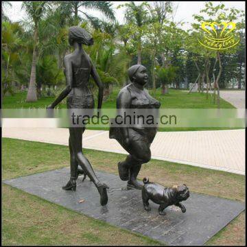 The outdoor garden decoration Figure Sculpture Park Square bronze sculpture