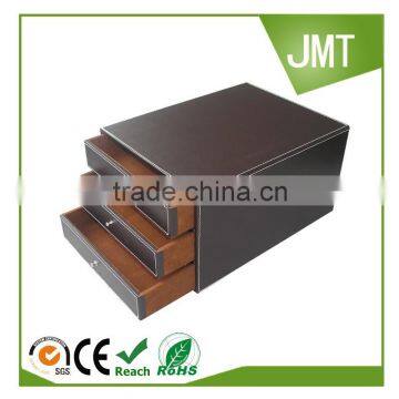 Portable Leather Office Business Desk File Cabinet