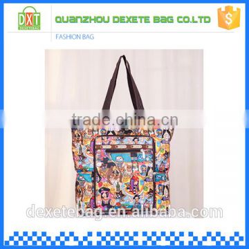 High-capacity nylon tote shopping mommy bag