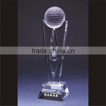 crystal golf trophy