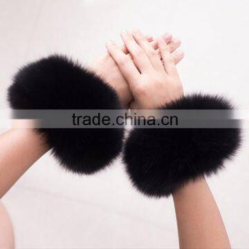 Natural Color Fox Fur Cuff for Ladies Down Coat Accessory