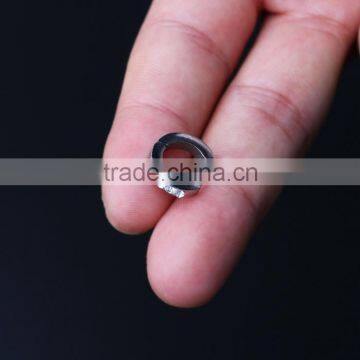 2016 316L Stainless Steel Gem Paved Segment Cartilage Self Piercing Hoop Earrings photo-3