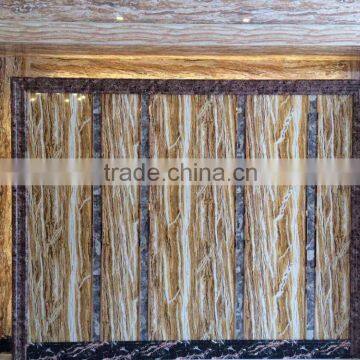 High glossy UV coated artificial marble pvc panel