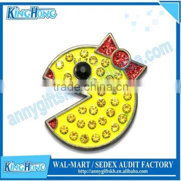 2016 Fashion metal glitter smiling face design Ball Marker