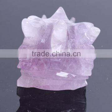 Carving Type Amethyst Crystal Dragon Head for Lucky Business photo-3