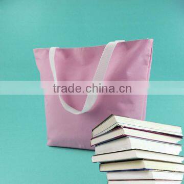 China factory price custom high end zipper closure canvas tote bag