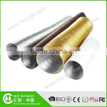 Semi-rigid Aluminum Flexible Duct / Insulated Flexible Aluminum Air Ducting /Expandable Aluminum Pipe