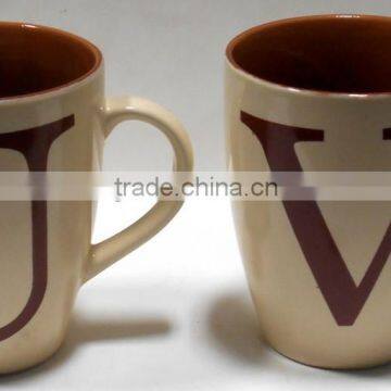 New Creative!26 Letters Ceramic Mug | Cheap Ceramic Mugs for Christmas | Paintable Ceramics Mug