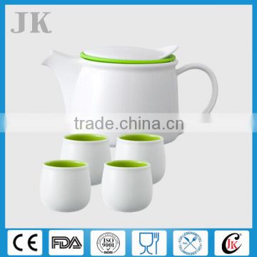 Promotional 5pcs fine white bone china tea set