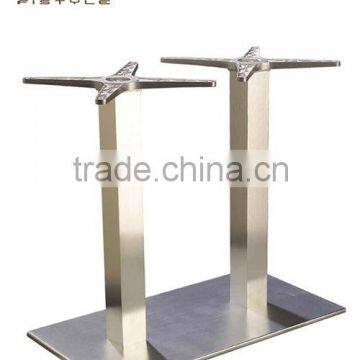 Double Foot Aluminum Square TubeTable Base Outdoor Dining Table Base photo-2