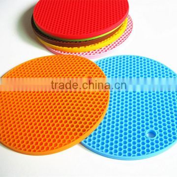 FDA food grade high temperate round 18cm wholesale heat resistant silicone pad