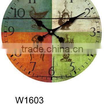 high quality 16 inch printing wood wall clock