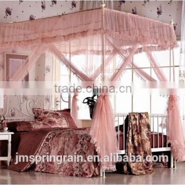 New Stainless steel Frame Design rectangular Palace Mosquito Net Decorative Bed Canopy Mosquito netting