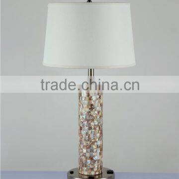 Shell Glass best price electric iron power outlet and USB hotel table desk lamp UL CUL ETL CE