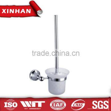 silver color base white cup Fashionable and beautiful toilet brush holder