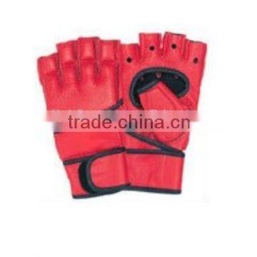 Custom Design EVA Padding Leather MMA Training Gloves