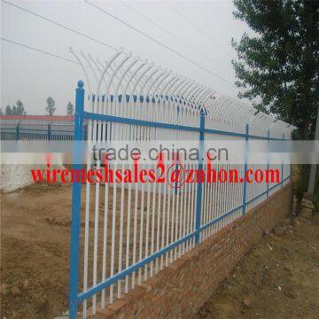 Galvanized Steel Picket Fence / Galvanized Steel Tubular Fence / Zinc Steel Picket Fence photo-5