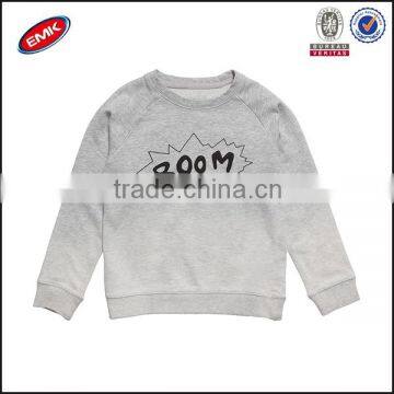 high quality cheap pullover long sleeve without pocket printed letter boys sweatshirt