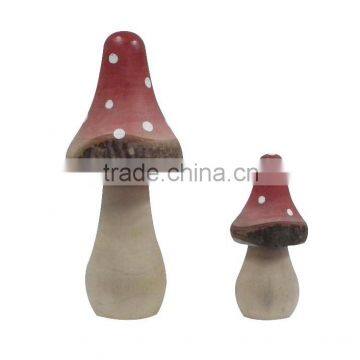 Wooden slim red mushroom home Decoration ,slim red mushroom gifts for kids ,education tool slim red mushroom