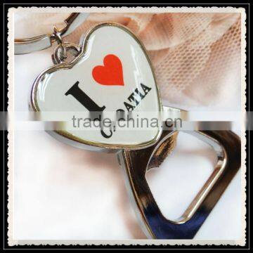 OEM metal bottle opener,zinc alloy opener with keyring