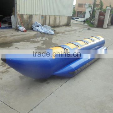 Rubber water boat for adults,0.9mm thick Inflatable Banana Water Boat factory price