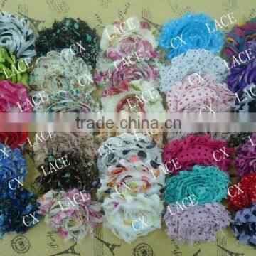 6CM vintage flower shabby/ chiffon lace flower trimmings wholesaler, home textiles, hair decoration accessories