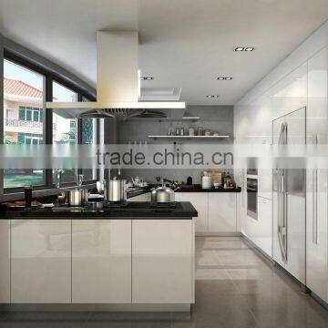 Factory Price Customized High Gloss White Kitchen Cabinet Design photo-4