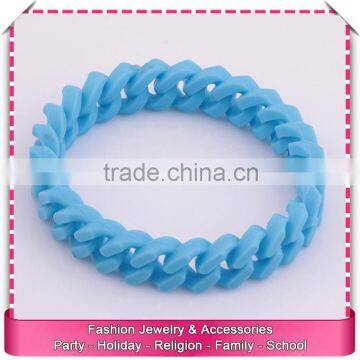 Best Quality Braided Silicone Chain Bracelets, Hot Sale Name Rubber Band Bracelet photo-4