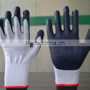 Black latex coated palm gloves with CE cerification and for winter safety