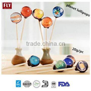 Creative Series Universe Solar Design Handmade Custom Lollipop Hard Star Candy