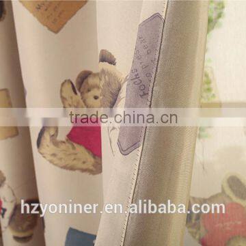 cartoon curtain for kids, cartoon print for children curtain, full blackout curtain hangzhou curtain manufacturer