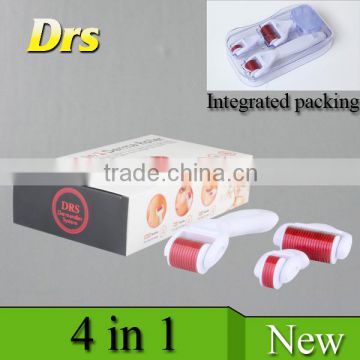 DRS top sale 4 in 1 derma roller set with stainless steel for skin rejuvenation