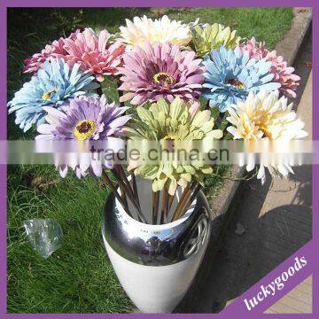 LF431 vintage single stem bulk artificial daisy flowers for indoor decoration