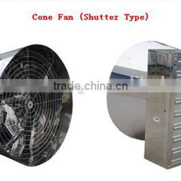 High quality shutter cone fan for greenhouse/workshop/poultry house