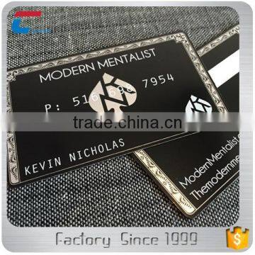 custom printing black metal magnetic stripe cards